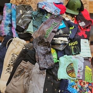 Assorted Graphic T-Shirts and Shorts Collection